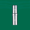 A shiny British Berkefeld 1-liter stainless steel gravity system by American Reserves stands against a green backdrop, featuring a cylindrical design and branding. It uses an Ultra Sterasyl ceramic filter for effective purification.