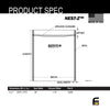 Schematic of American Reserves 7.0 Mil Faraday Cell Phone Bags (5x7, 3 pack) with ziplock closure, seal width, width, length, and offset. Equipped for electronic shielding. Made in USA is at the top right corner.
