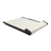 The Triple Layer CYBER Fabric Faraday Bags Kit by American Reserves, featuring a partially open beige and black folding pouch on a white background, blocks signals and provides EMF protection.