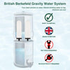 Discover the American Reserves Doulton Ultra Sterasyl 7 Ceramic Replacement Candles (3 Pack) for Gravity Drinking Water Systems, a British-made marvel. Featuring dual filters, it ensures pure water without needing tools or electricity, symbolizing freshness through its clear water imagery.