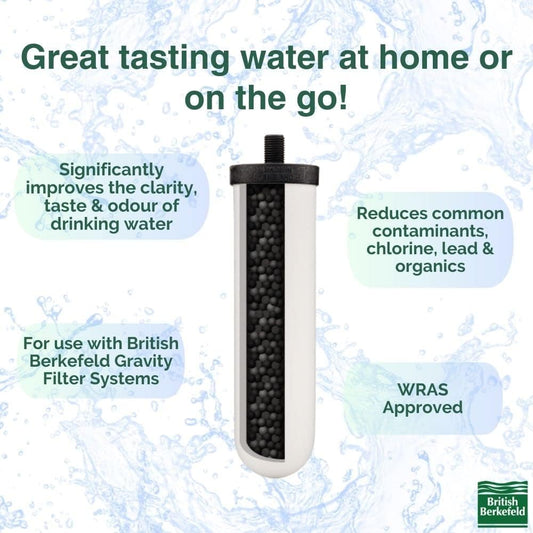 The American Reserves British Berkefeld Doulton Ultra Sterasyl 7 Ceramic Replacement Candle for Gravity Drinking Water Systems improves clarity, taste, and odor with its WRAS-approved filter, effectively reducing contaminants in British Berkefeld systems. Comes in a convenient 3-pack.