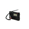 The American Reserves Tecsun PL330 is a sleek black portable radio with an extended antenna, digital display, and various controls. Perfect for AM FM Shortwave fans, this compact device keeps you connected wherever you are.