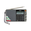 The American Reserves Tecsun PL880 radio boasts dynamic audio amplifier tech, a digital display, tuning knobs, buttons, telescopic antenna, wrist strap, and displays 8700kHz. This world band receiver includes SSB and offers top-notch sound quality for your listening pleasure. Comes with a leather pouch.