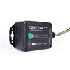 A black electronic device labeled DEFCON™ Vehicle + EMP Vehicle Protection Kit by American Reserves, with attached wires, is set against a white background. This product offers protection against electromagnetic pulse threats for vehicles.