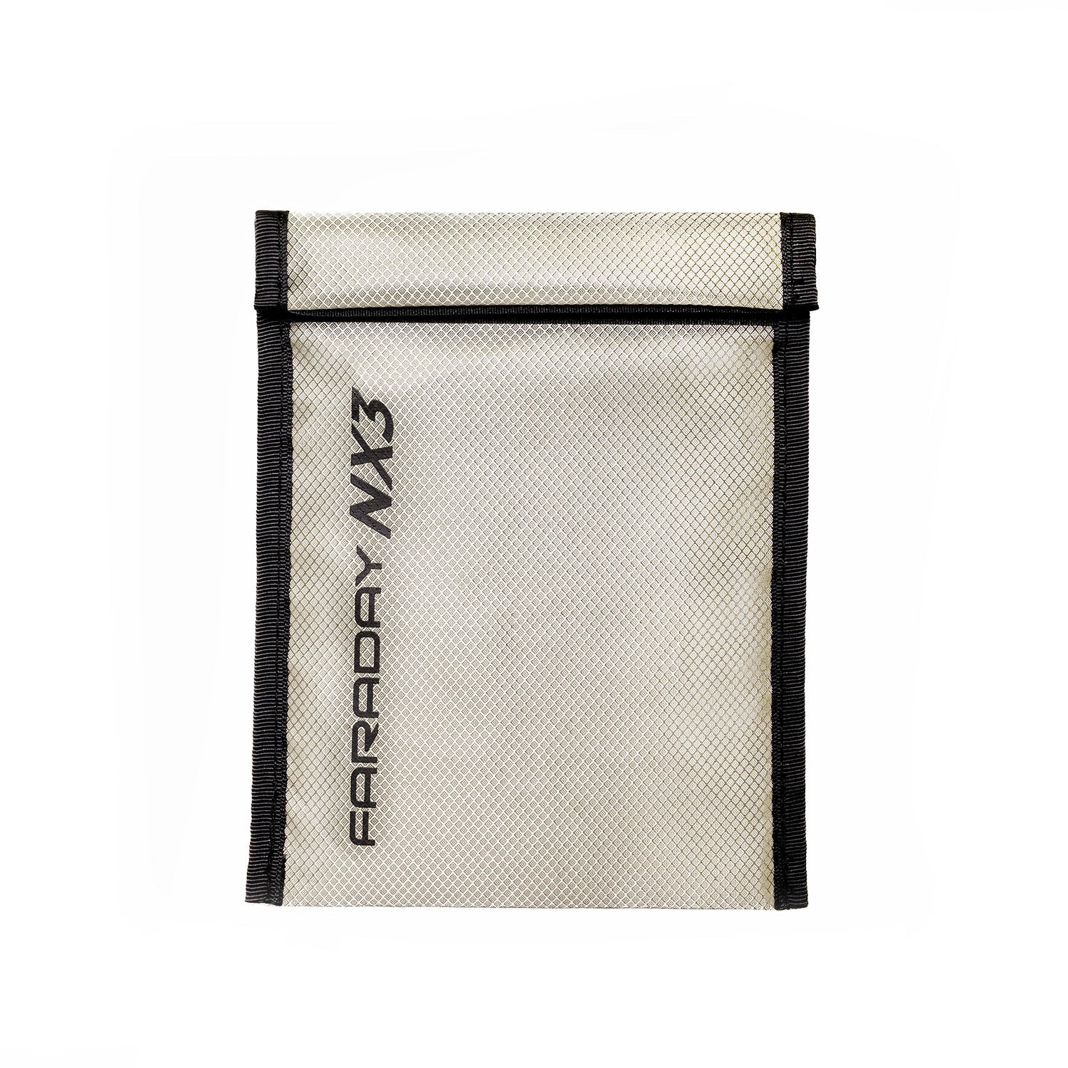 The American Reserves Anti-Hacking and EMF Shielding Bag is a sleek gray Faraday MK3 pouch with black trim, expertly crafted for signal blocking using CYBER NC fabric, offering an all-in-one protective solution.