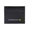 The American Reserves XL Forensic Faraday Jacket Kit is a black pouch featuring a velcro closure and FARADAY printed on the front, designed for signal blocking and EMF protection, ideal for safeguarding your devices.