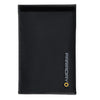 American Reserves XL Forensic Faraday Jacket Kit features a black pouch with Faraday and a yellow circle logo, ensuring reliable signal blocking for enhanced security.