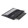 An XL Forensic Faraday Jacket Kit by American Reserves reveals a smartphone partially sliding out of its black fabric pouch, which features a mesh flap and transparent panel for effective signal blocking and enhanced EMF protection.