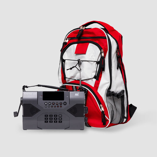 Kaito KA900 Crank Radio & Backpack Bundle
