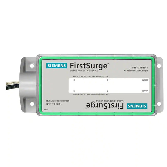 The SIEMENS FS™ PRO 140 + Whole House Ferrites EMP Home Protection Kit by American Reserves showcases a gray casing with visible wires on the left and labeled alarm indicators, offering strong EMP protection for your home.